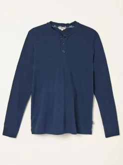 Loungewear|Fat Face - FatFace Long Sleeve Woodside Slub Marineblauw