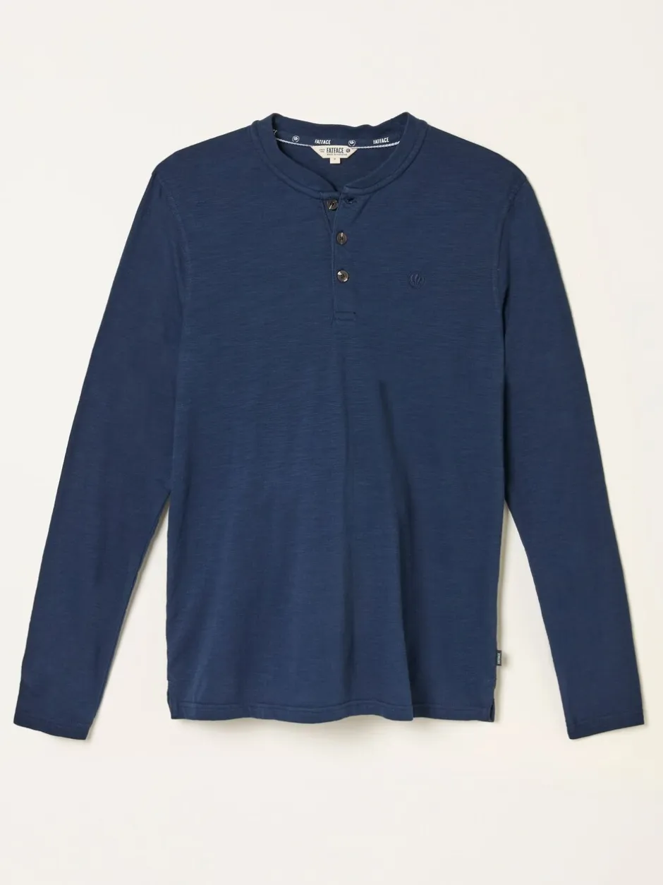 Loungewear|Fat Face - FatFace Long Sleeve Woodside Slub Marineblauw