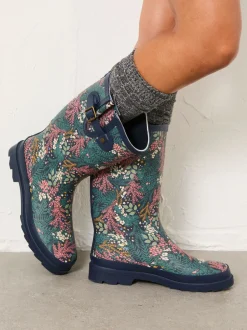 Laarzen*Fat Face - FatFace Rubber Printed Welly Marineblauw