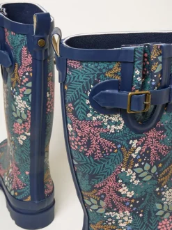 Laarzen*Fat Face - FatFace Rubber Printed Welly Marineblauw