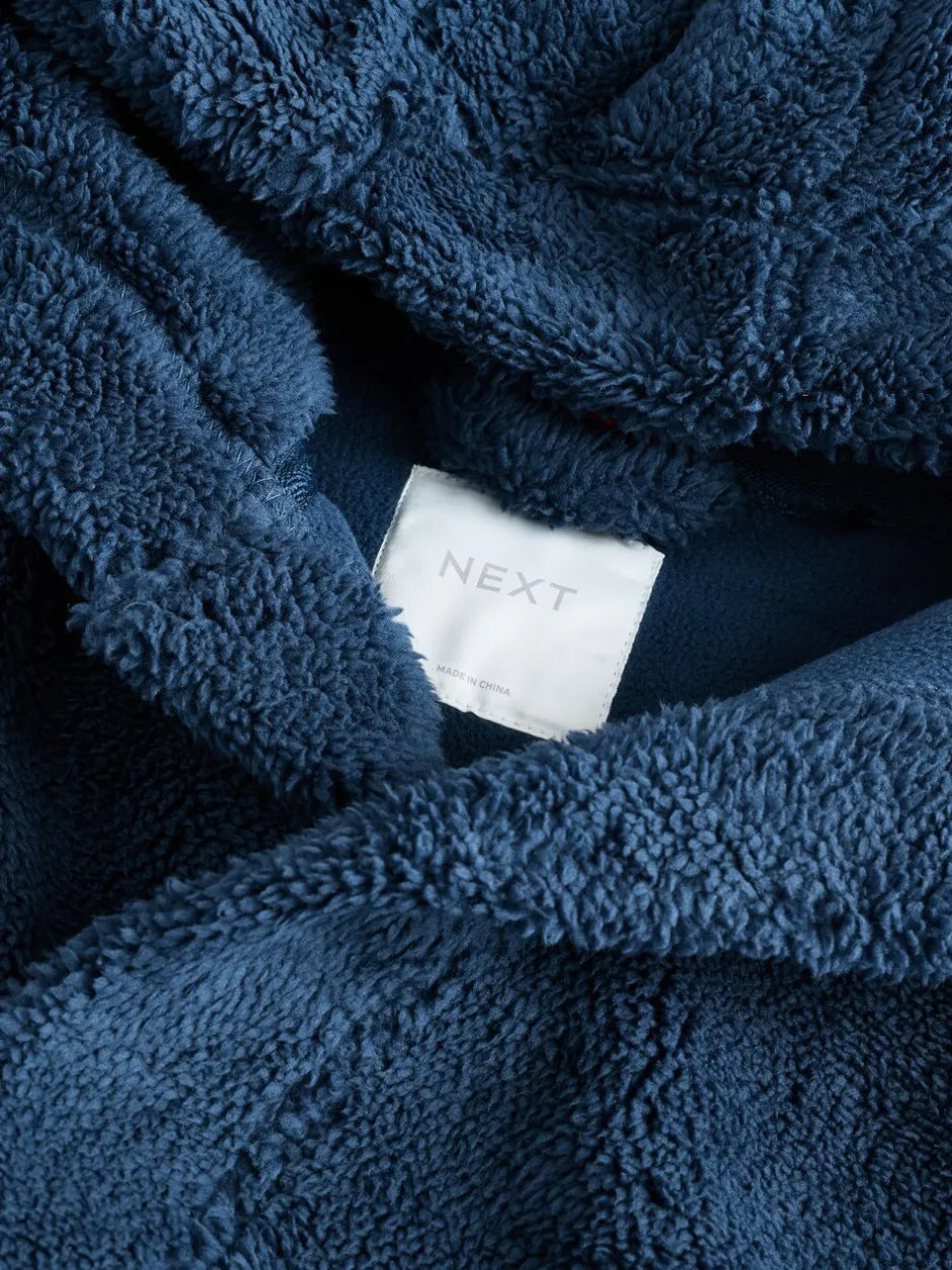 Kamerjassen|Next - Fleece badjaspyjama (1.5-16jr) Marineblauw