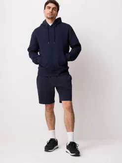 Shorts|Next - Geborstelde jersey shorts met ritszakken Marineblauw