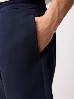 Shorts|Next - Geborstelde jersey shorts met ritszakken Marineblauw
