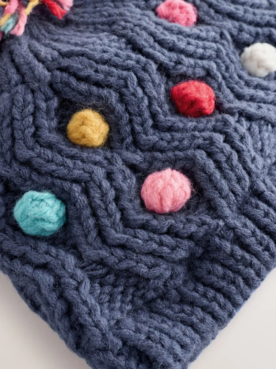 Mutsjes En Antikrabwantjes|Mutsen, Handschoenen En Sjaals*Next Marineblauw - Gebreide babymuts met vrolijke pompon (0mnd-2jr)