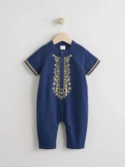 Rompertjes En Tuinbroeken|Next - Gelegenheidsrompertje voor baby's (0mnd -2jr) Marineblauw