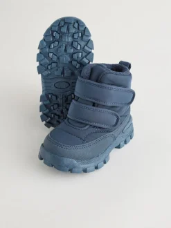 Boots|Next - Gewatteerde laarzen met klittenbandsluiting Marineblauw
