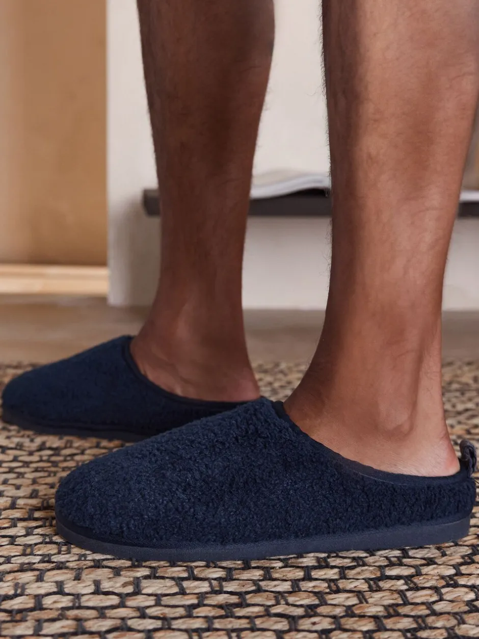 Pantoffels|Loungewear|Next - Instappantoffels met borgvoering Marineblauw