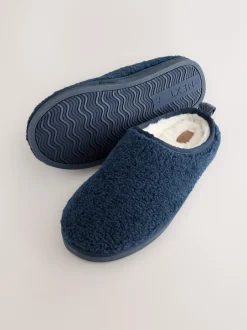 Pantoffels|Loungewear|Next - Instappantoffels met borgvoering Marineblauw