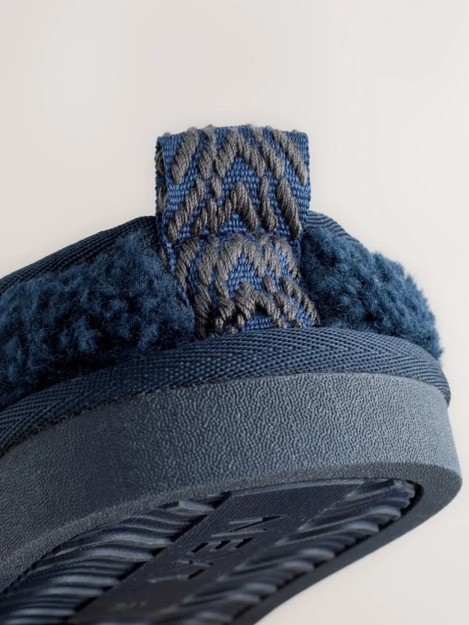 Pantoffels|Loungewear|Next - Instappantoffels met borgvoering Marineblauw