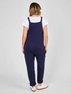 Jumpsuits En Playsuits|Moederschap|Jojo Maman Bébé - - Jersey zwangerschaps-tuinbroek Marineblauw