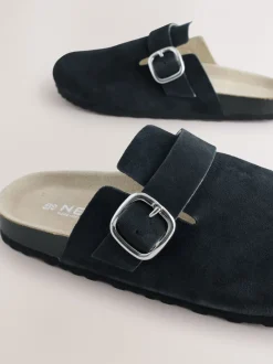 Lage Schoenen*Next Marineblauw - Klompen met leren voetbed