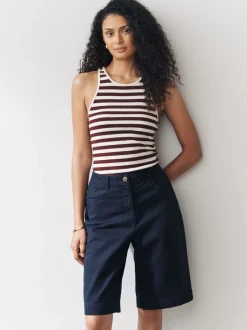 Shorts|Next - Knielange short Marineblauw