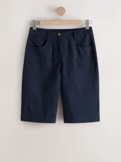 Shorts|Next - Knielange short Marineblauw