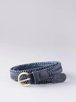 Ceintuurs|Lakeland Leather - Waverton gevlochten riem Marineblauw