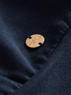 Gelegenheidskleding|Jurken*Laura Ashley - - Mock-sweatjurk met ruche Marineblauw