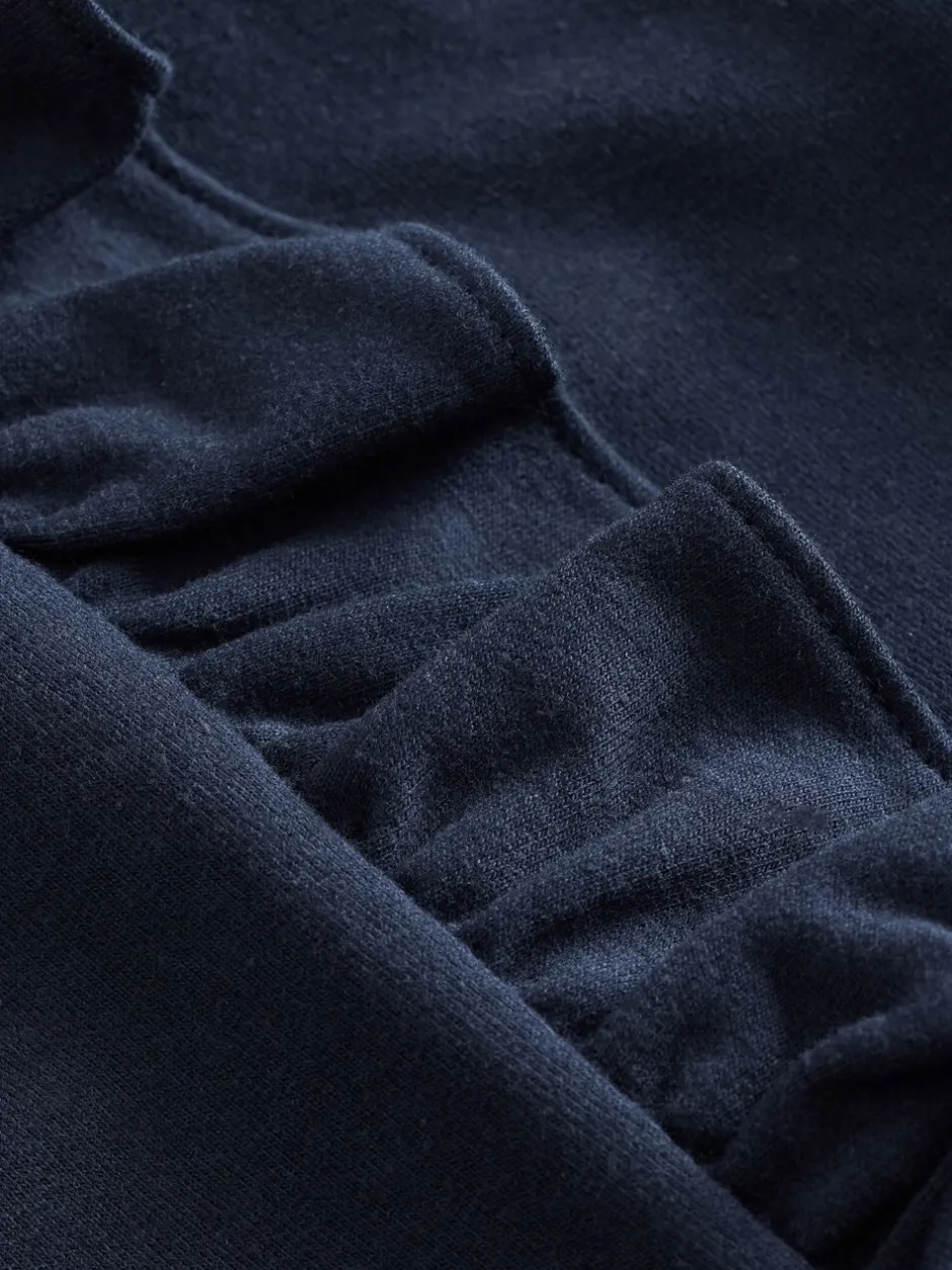 Gelegenheidskleding|Jurken*Laura Ashley - - Mock-sweatjurk met ruche Marineblauw