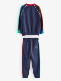 Joggingbroeken|Sweaters En Hoody´S|Little Bird by Jools Oliver Marineblauw - set van sweatshirt en joggingbroek