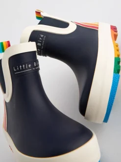 Laarzen|Little Bird by Jools Oliver - Regenlaarzen met regenboog Marineblauw