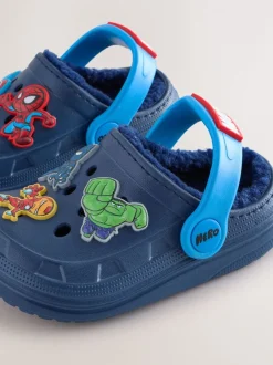 Pantoffels|Nachtkleding En Pyjama's|Next Marineblauw - Marvel Slipper Clogs