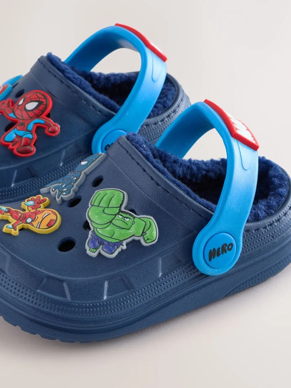Pantoffels|Nachtkleding En Pyjama's|Next Marineblauw - Marvel Slipper Clogs