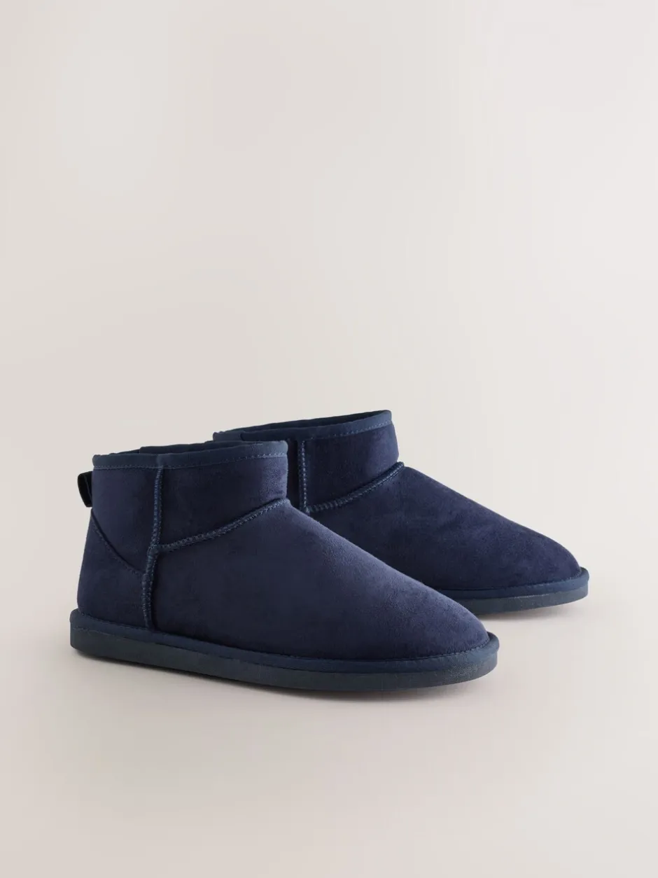 Pantoffels*Next - Microsuede Boot Slippers Marineblauw