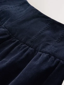 Rokken*Next - Midi rok van corduroy met verlaagde taille Marineblauw