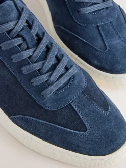 Schoenen|Next - Modieuze suède sneakers Marineblauw