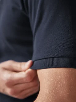T-Shirts En Hemden|Poloshirts|Next Marineblauw - Normale Pasvorm - Piqué poloshirt met korte mouwen