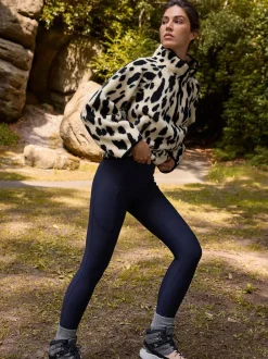 Sportkleding|Leggings En Joggingbroeken|Next - Outdoor legging met fleecevoering en warme handgreep Marineblauw