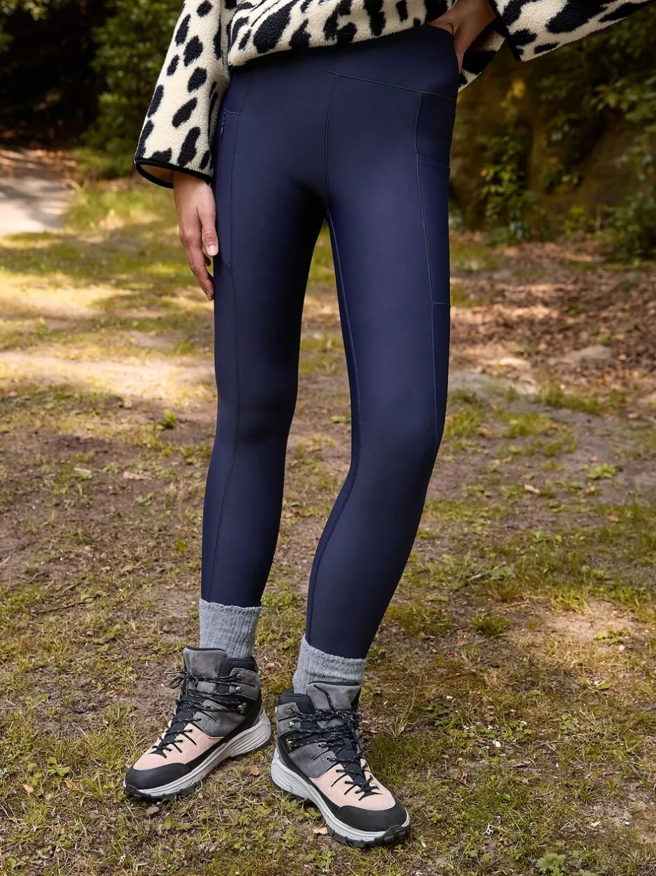 Sportkleding|Leggings En Joggingbroeken|Next - Outdoor legging met fleecevoering en warme handgreep Marineblauw