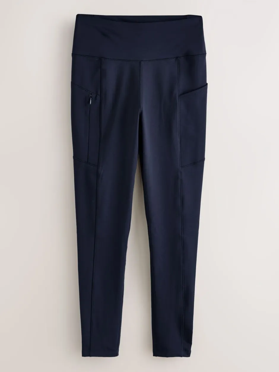 Sportkleding|Leggings En Joggingbroeken|Next - Outdoor legging met fleecevoering en warme handgreep Marineblauw