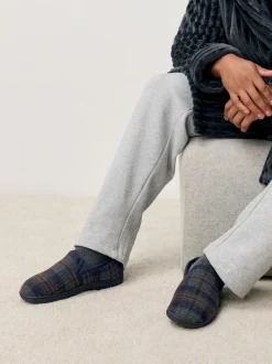 Pantoffels|Next - Pantoffels met dichte hiel Marineblauw
