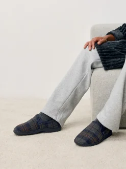 Pantoffels|Next - Pantoffels met dichte hiel Marineblauw
