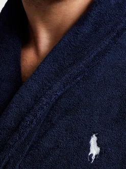 Kamerjassen En Badjassen|Polo Ralph Lauren - badjas met sjaalkraag Marineblauw
