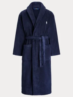 Kamerjassen En Badjassen|Polo Ralph Lauren - badjas met sjaalkraag Marineblauw