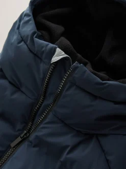 Schoolkleding|Jassen En Jacks|Next Marineblauw - Regenbestendige gewatteerde jas met microfleece voering (3-17jr)