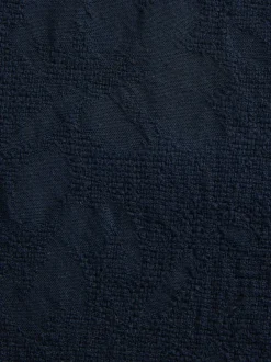 Blazers En Business-Jasjes|Next Marineblauw - Regular-fit Nova Fides kostuumjasje van Italiaanse stof met gehaakt patroon