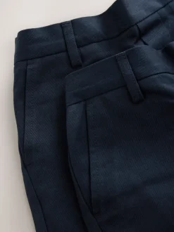 Broeken En Chino's|Schoolkleding*Next - Reguliere schoolbroeken met elastische taille en rechte pijpen, 2 stuks (3-17jaar) Marineblauw