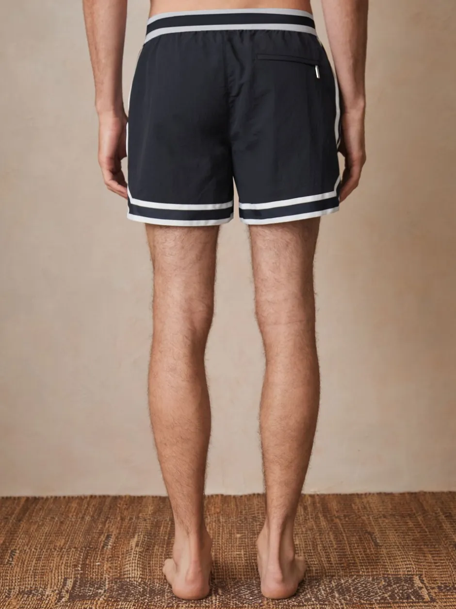 Badkleding|Reiss - Baller | Ché Zwembroek met strepenafwerking Marineblauw