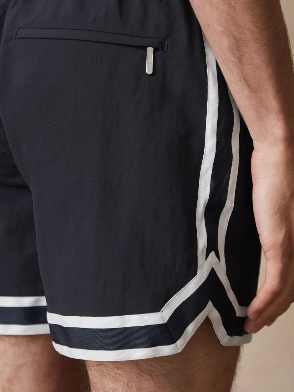 Badkleding|Reiss - Baller | Ché Zwembroek met strepenafwerking Marineblauw