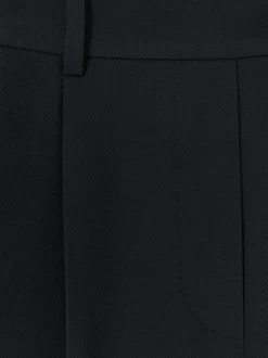 Broeken|Reiss - Eden wijde broek van keperstof met elastische tailleband Marineblauw