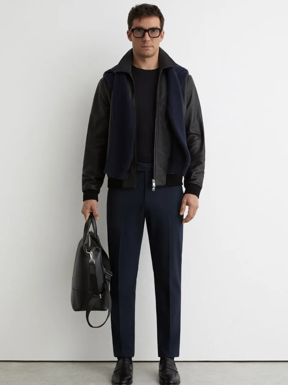 Broeken En Chino's*Reiss Marineblauw - Found stretchy slim fit broeken met trekkoord
