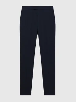 Broeken En Chino's*Reiss Marineblauw - Found stretchy slim fit broeken met trekkoord