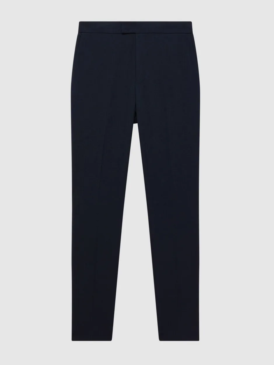 Broeken En Chino's*Reiss Marineblauw - Found stretchy slim fit broeken met trekkoord