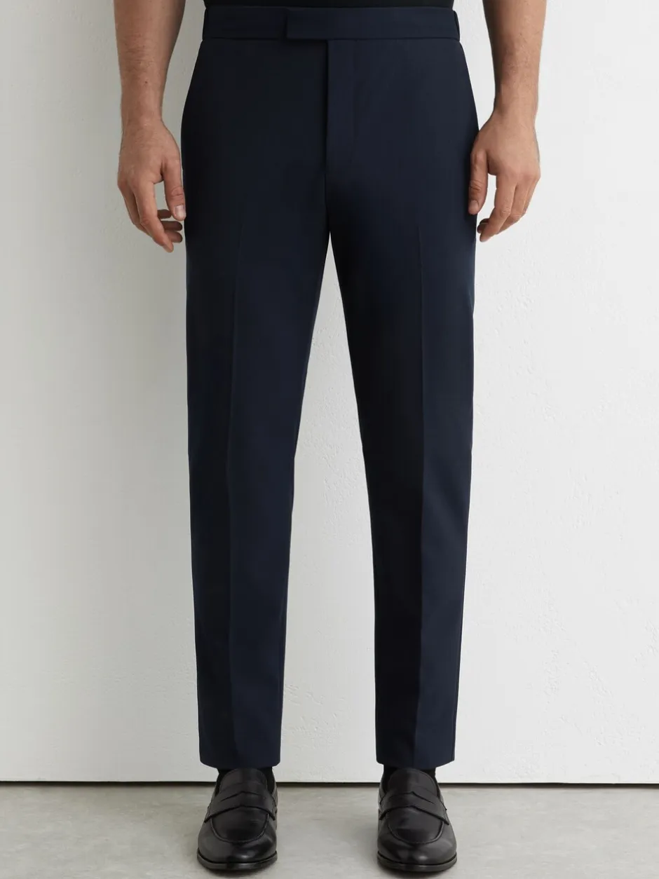Broeken En Chino's*Reiss Marineblauw - Found stretchy slim fit broeken met trekkoord