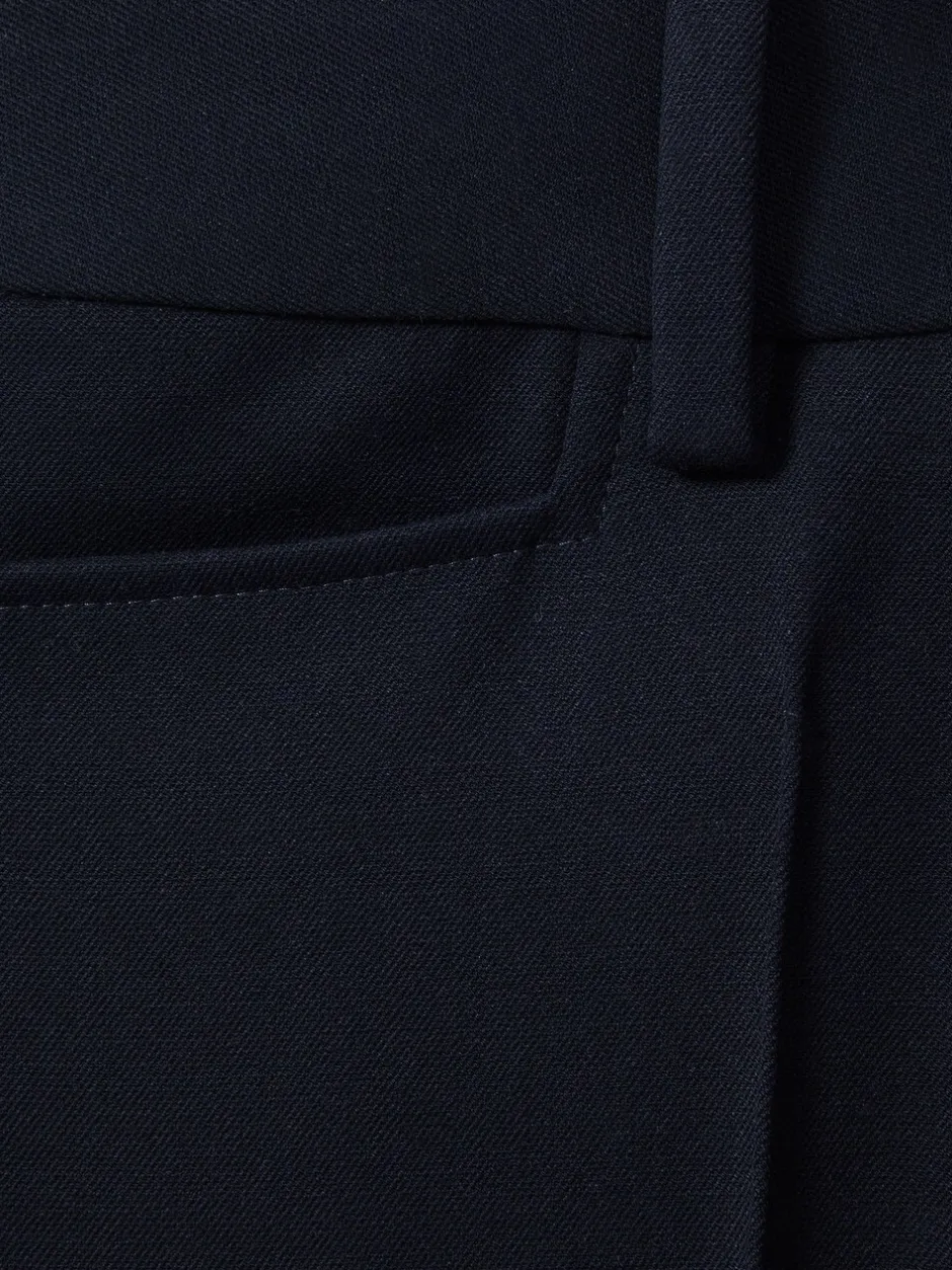 Broeken|Kostuums En Werkkleding*Reiss - Gabi kostuumbroek met uitlopende pijpen Marineblauw