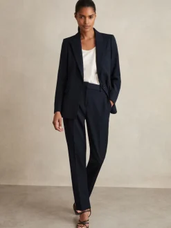 Kostuums En Werkkleding|Broeken*Reiss - Gabi slim-fit kostuumbroek Marineblauw
