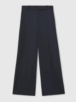 Kostuums En Werkkleding|Broeken*Reiss - Gabi Wide-Leg Suit Trousers Marineblauw