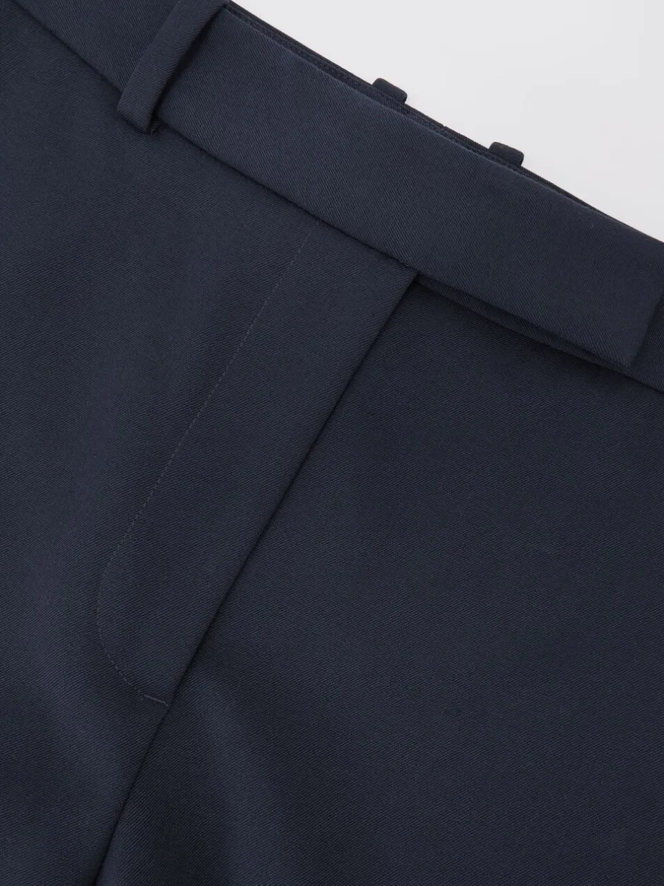 Kostuums En Werkkleding|Broeken*Reiss - Gabi Wide-Leg Suit Trousers Marineblauw