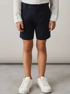 Shorts|Reiss - Wicket Korte chino met stretch Marineblauw